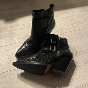 IRO snakeskin ankle boots